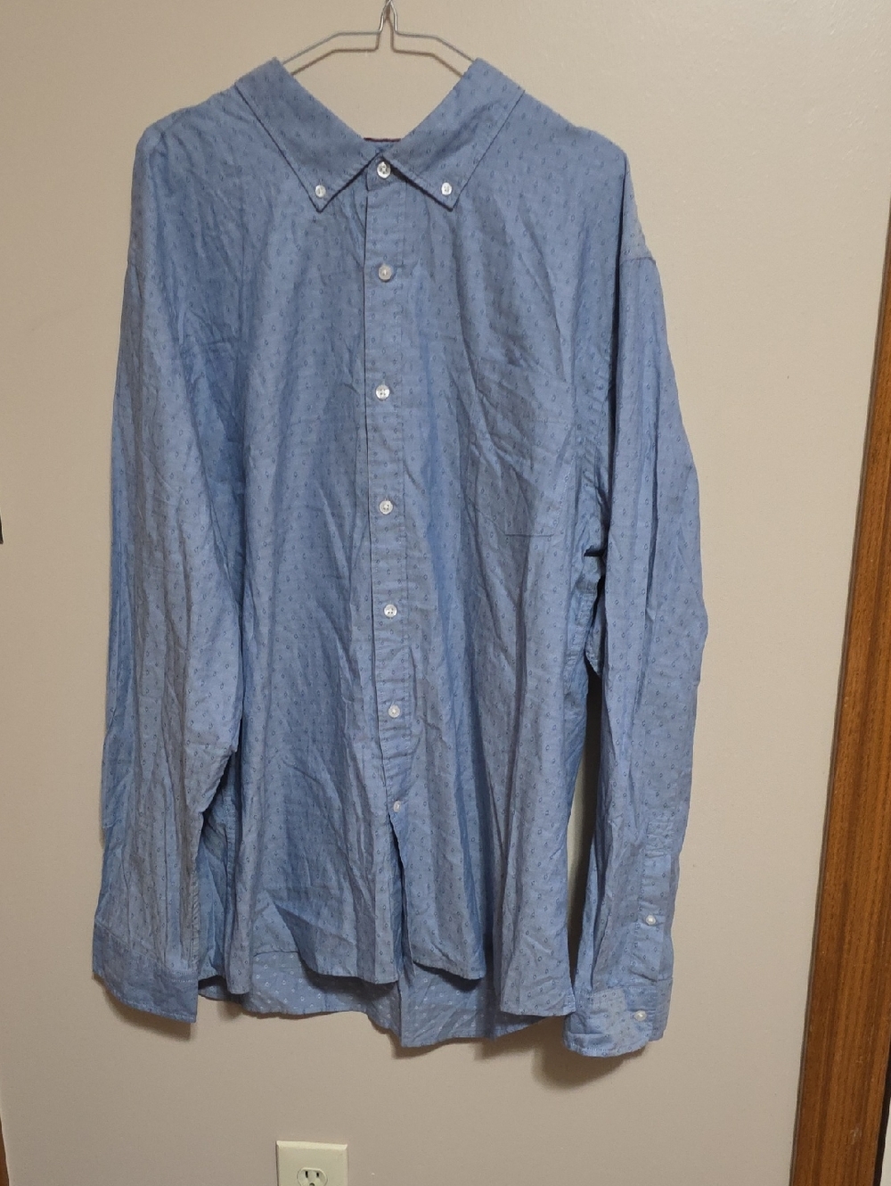 Goodthreads Light Blue Button-Down Shirt with Subtle Dot Texture